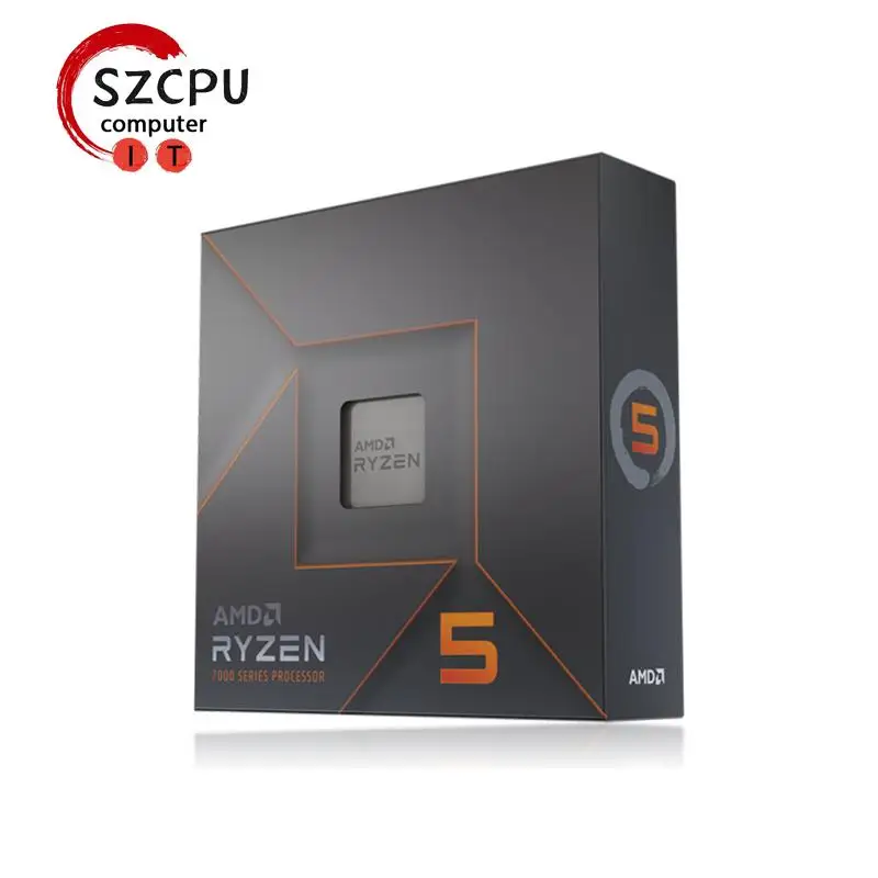 Top AMD Ryzen 5 7600X R5 7600X 4.7 GHz 6-Core 12-Thread CPU 5NM L3=32M 100-000000593 Socket AM5 New Sealed Without cooler