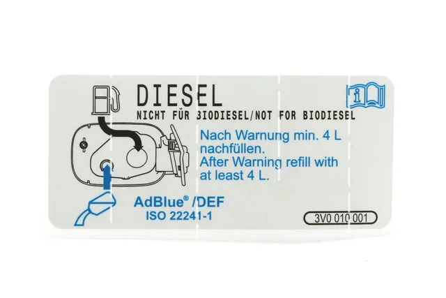 

Engine Sealing Quality 3 V0010001 Warehouse Cover Warning Tag Adblue Diesel Sticker