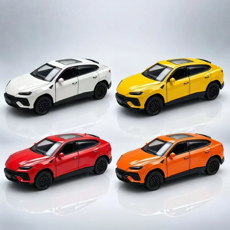 1:36 scale alloy sporty SUV car model, with openable doors and a sunroof, static metal-cast vehicle accessories, available in mu