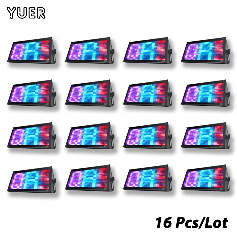 

16Pcs New LED 260W RGBW 135+30 Segments Strobe Wash Horse Running Letters Numbers For Dj Disco Party Bar Effect Stage Lighting