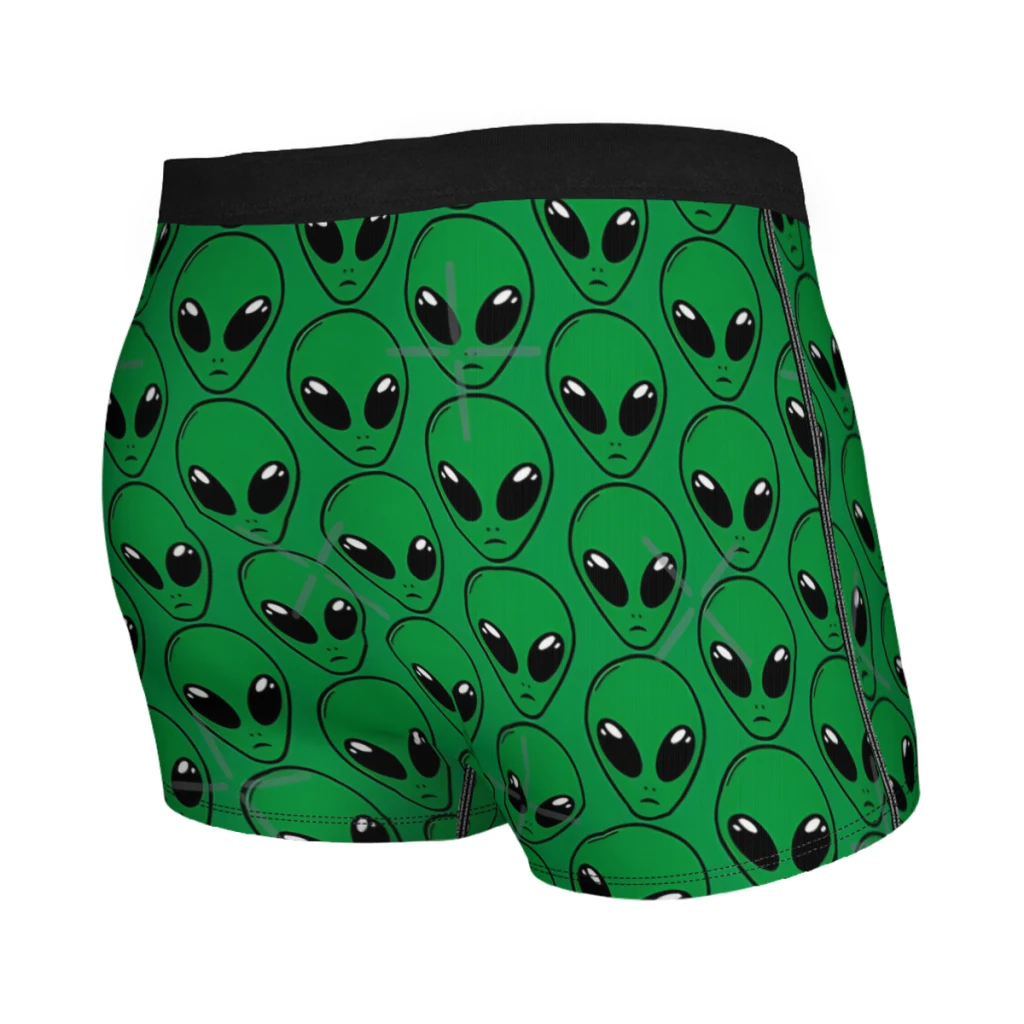 Alien Head Green Skin  Underpants Homme Panties Male Underwear Sexy Shorts Boxer Briefs