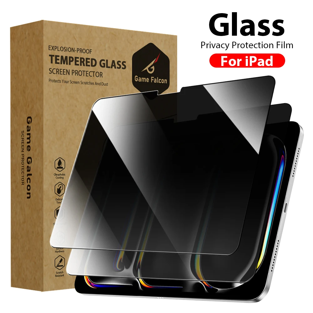 

Privacy Glass Screen Protector For iPad Pro 11 2024 M4 M2 10th 10 Gen For iPad Air 6 5 4 3 2 7th 8th 9th 10.2 Mini 6 7 10.5 Film