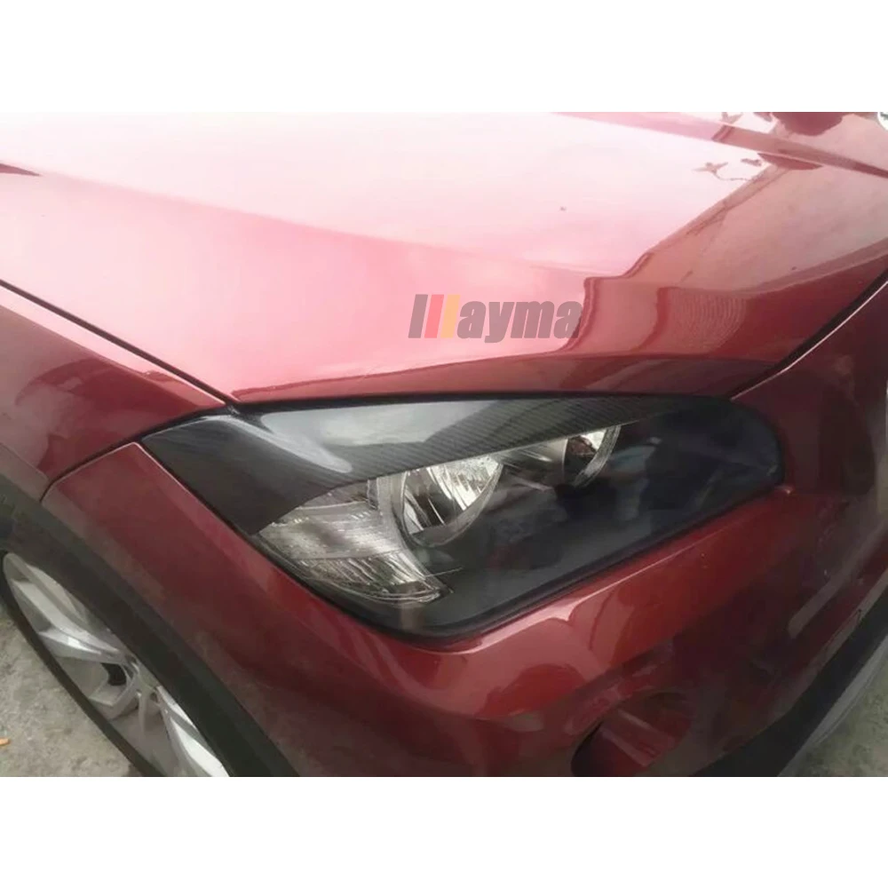 Carbon Fiber Car Eyebrows For BMW X1 sDrive18i xDrive20i 25i 28i 35i 2008-2015 year E84 lamp eyelid front eyebrow