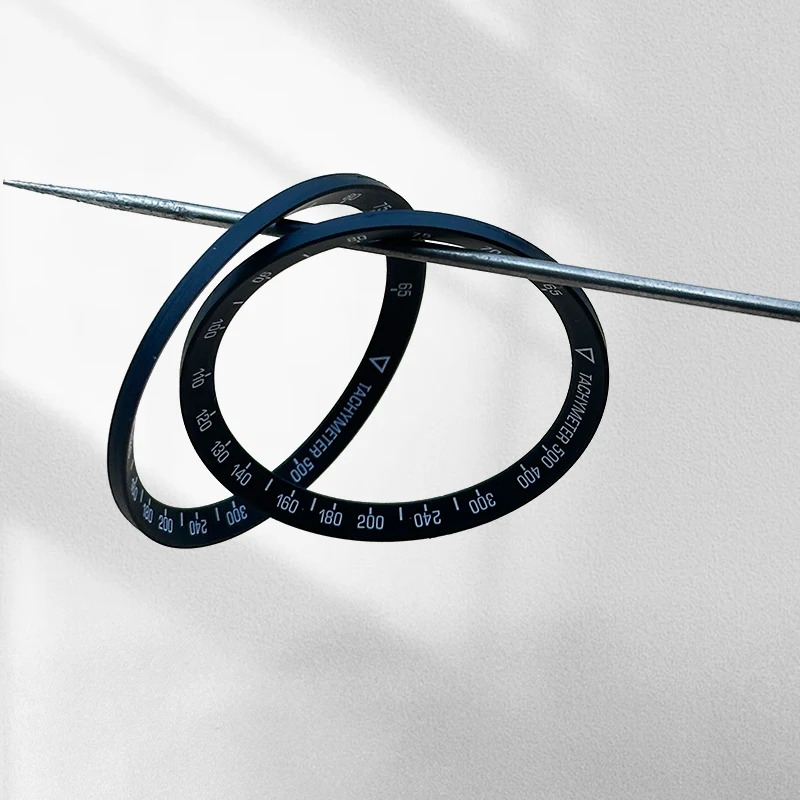 40.05mm*33.5mm Plastic Tachymeter Watch Chapter Ring Fits Japanese Men's Quartz Movement Watch Repair Accessories Parts