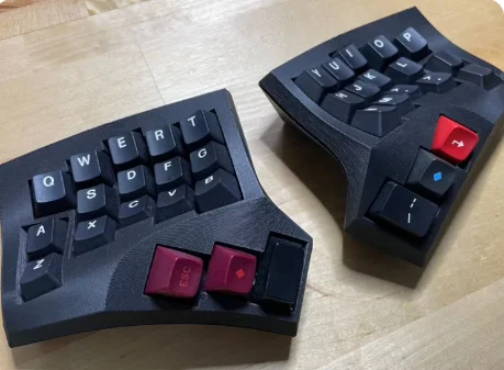 Imagem -06 - Cygnus-kit Teclado Split Curvo sem Fio Teclado Mecânico 2.4g Dongle 3x6 3x5 Custom Macintosh tv Vial