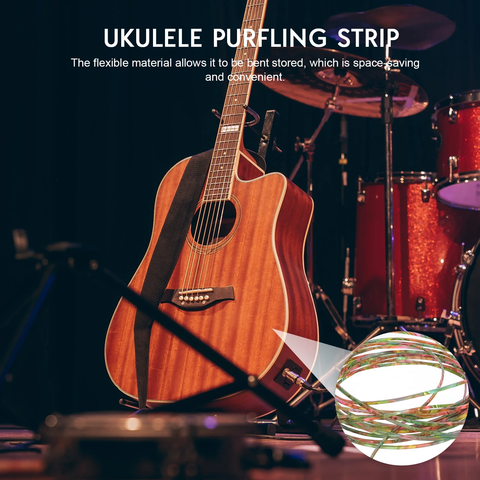 

Guitar Trim Waterproof Purfling Strip Acoustic Accessory Stuff Plastic Decorative Strips Classical