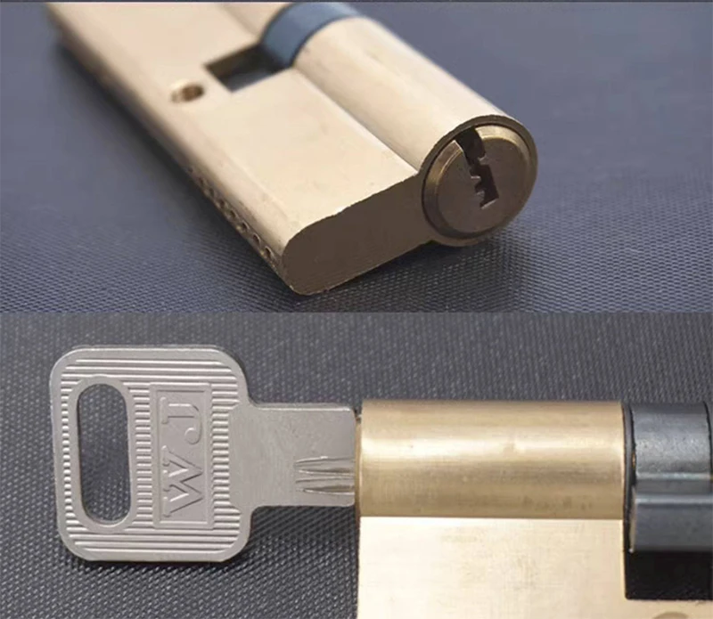 Stander Cylinder 65 70 80 90 95 100mm Lock Cylinder AB Key Anti-Theft Pure Brass Gate Door Lock Handle Bedroom Extended