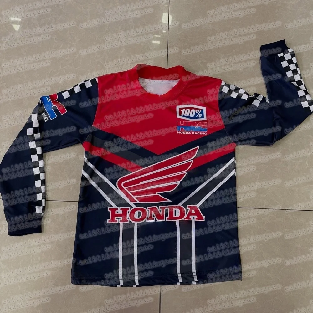 

2025 Honda Racing Style Autumn Long Sleeve Jersey Quick Dry Breathable Riding Shirt for Dirt Bike Mountain Riders Daily Gear
