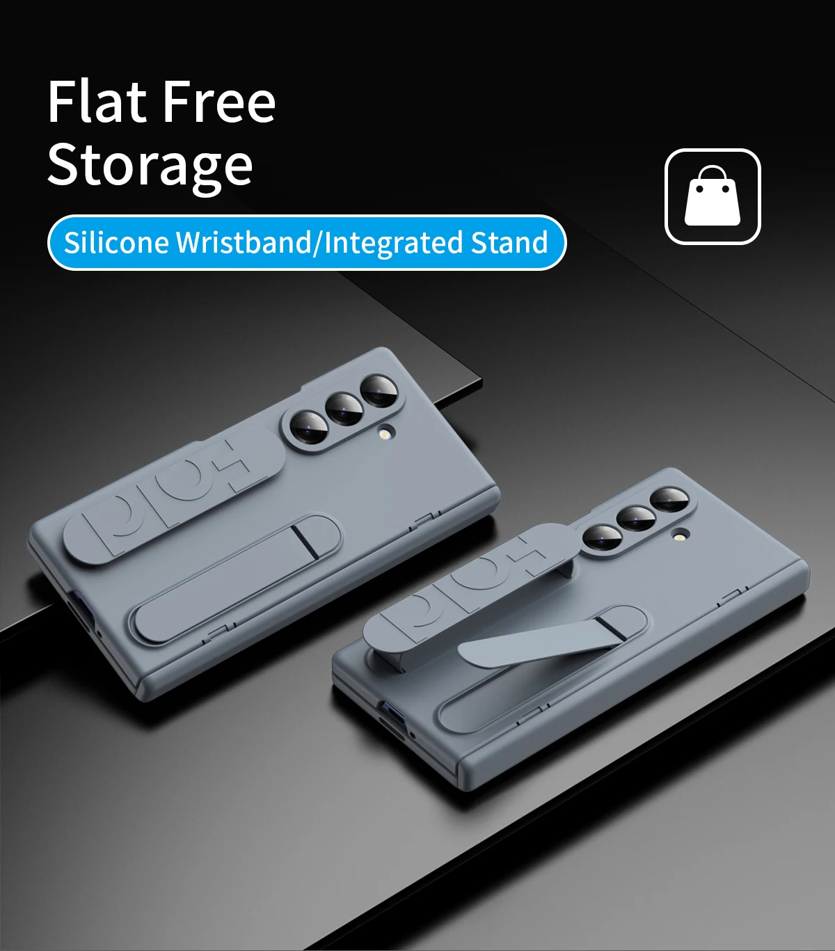 

Phone Case For Samsung Galaxy Z TriFold Fold 7 6 5 4 Wristband Hinge Folding + Tempered Glass Shockproof Kickstand Cover