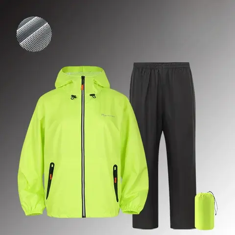 Rainstorm Proof Rain Suit Set for Men Women Electric Riding Fishing Full Body Waterproof Reflective