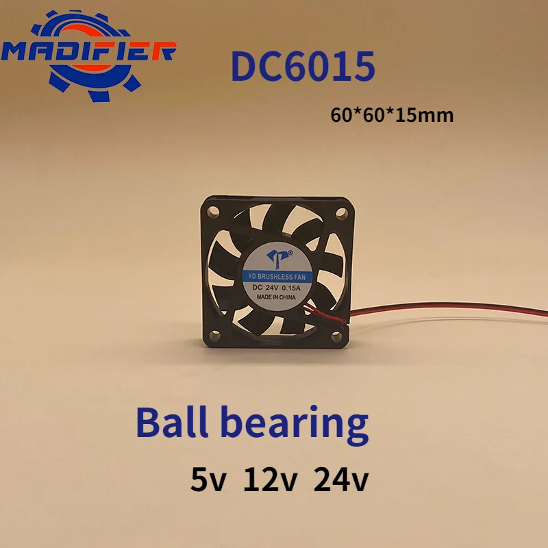 

Dc6015 Cooling Fan Two-Wire Ball Bearing Steam Humidifier Inverter Industrial Ventilating Fan 5v 12v 24v