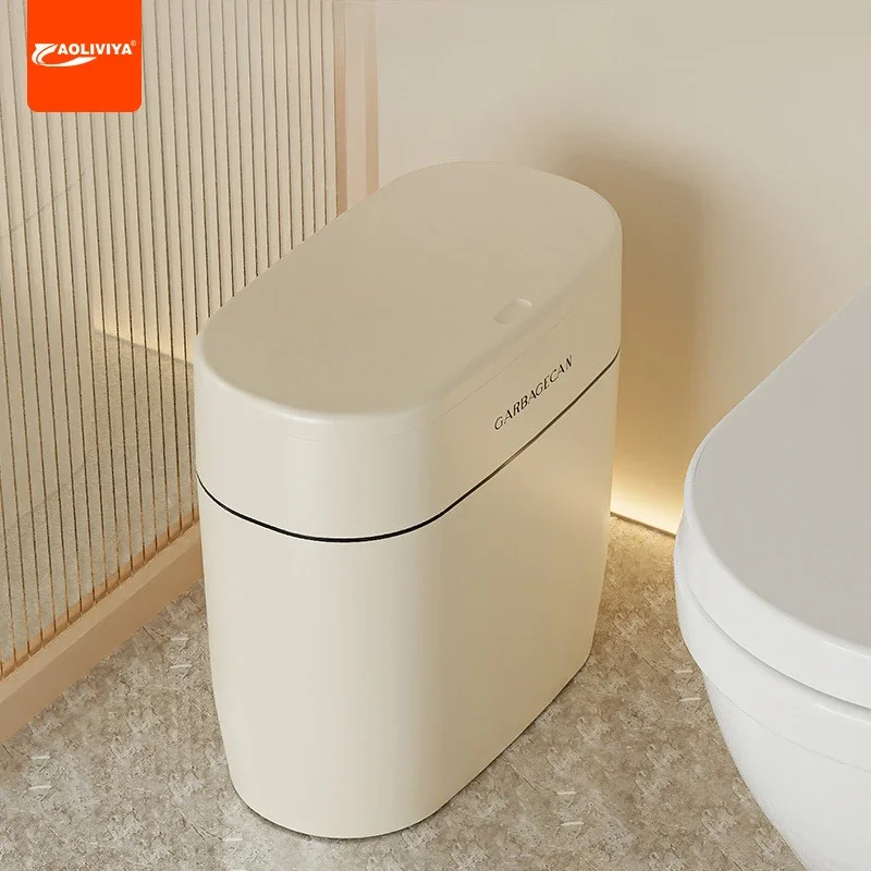 

Aoliviya Trash Can Strictly Selected Bathroom Gap with Lid Household Kitchen Crack Uncovered Rectangular Dust Basket Toilet Bask