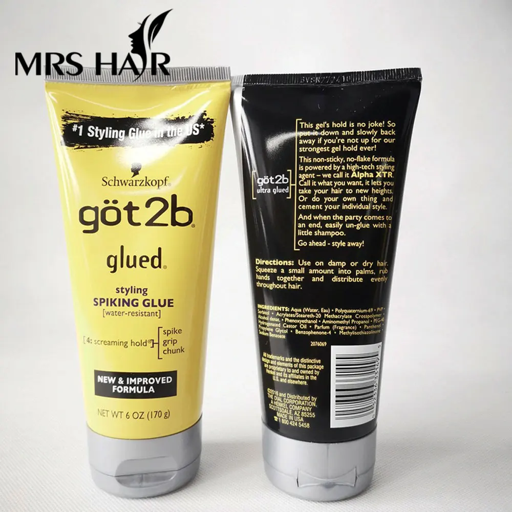 Got2b Glued Freeze Spray 170g got2b Ultra hold Glued Invincible Styling Hair Gel for lace wig lace tint spray Invisibale glue