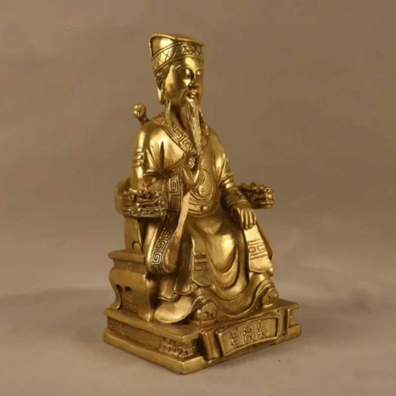 Antique bronze Lv Dongbin Taoist deity statue home Buddhist hall Eight Immortals crossing the sea statue decoration