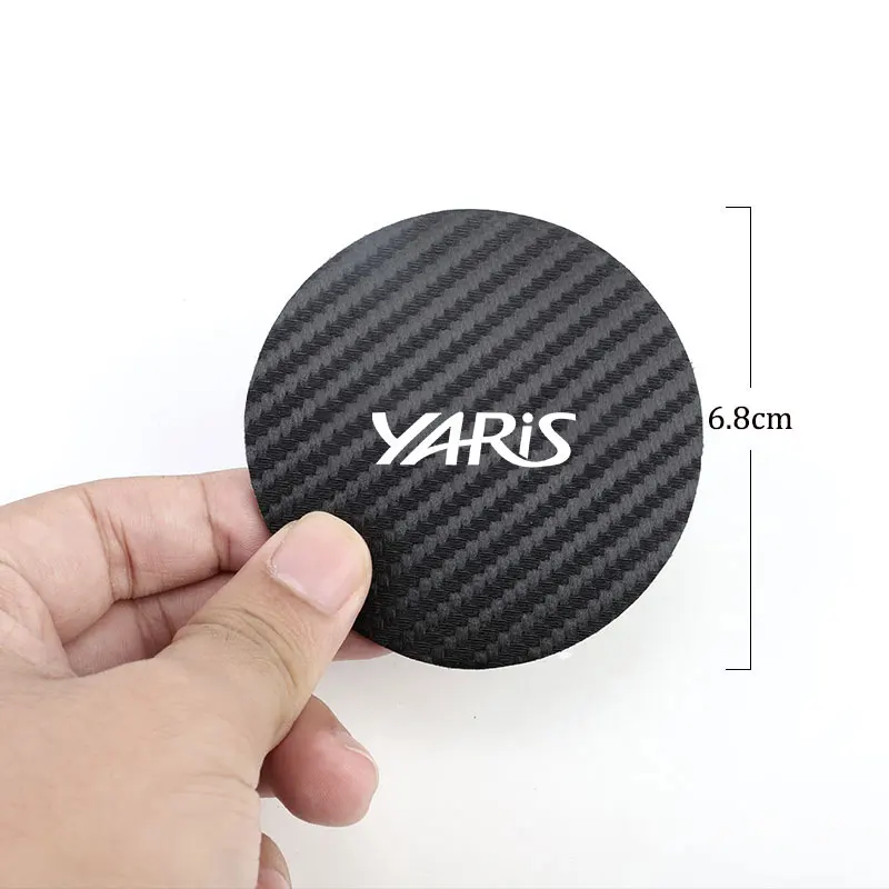 2PCS Car Cup Coaster Non-Slip Drink Holder Mat Accessories For Toyota Yaris 2022 2021 2020 2015 2016 2018 2011 2012 2013