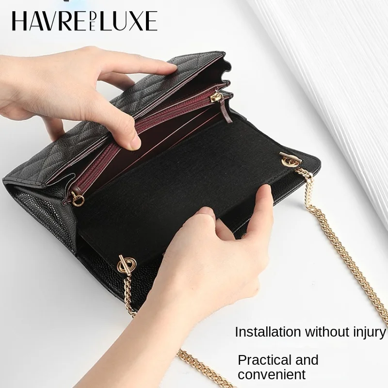 HAVREDELUXE Wallet Transformation Felt Liner Bag Transformation Messenger Chain Accessories Free Punch Card Bag Inner Bag