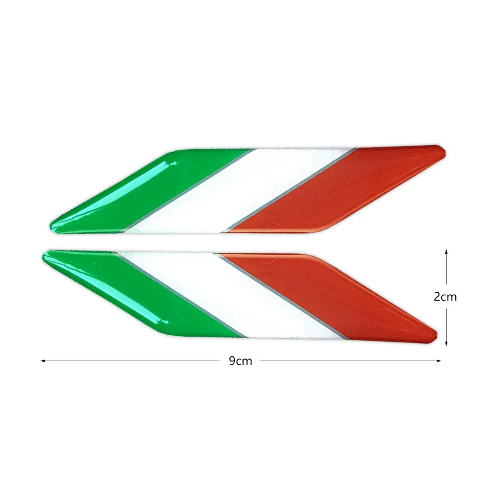 Pegatinas de Gel 3D de la bandera de Italia, accesorios de calcomanía para el cuerpo del parabrisas de la cabeza de la motocicleta, decoración para