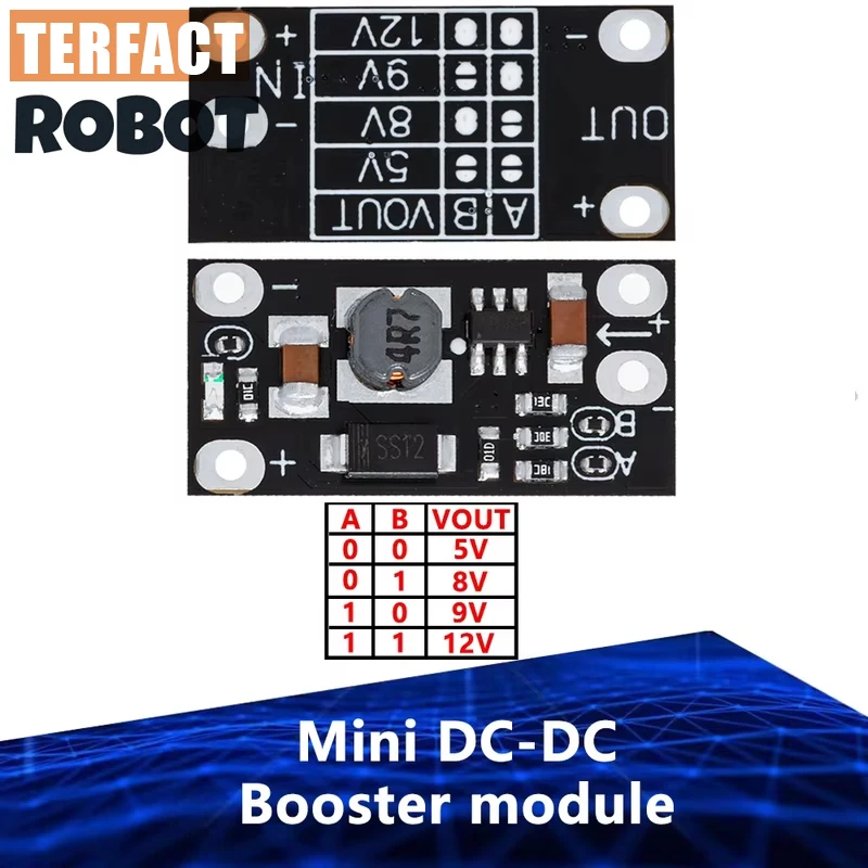 1PCS/5pcs Newest Multi-function Mini Boost Module Step Up Board 5V/8V/9V/12V 1.5A LED Indicator Diy Electronic Voltage Module