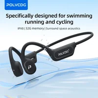 Auriculares POLVCDG X9 de conducción ósea 32G IPX8 diseño abierto impermeable para nadar correr ciclismo auriculares colgantes
