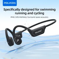 POLVCDG X9 Bone Conduction Earphones 32G IPX8 Waterproof Open Design for Swimming Running Cycling Hanging Earphones