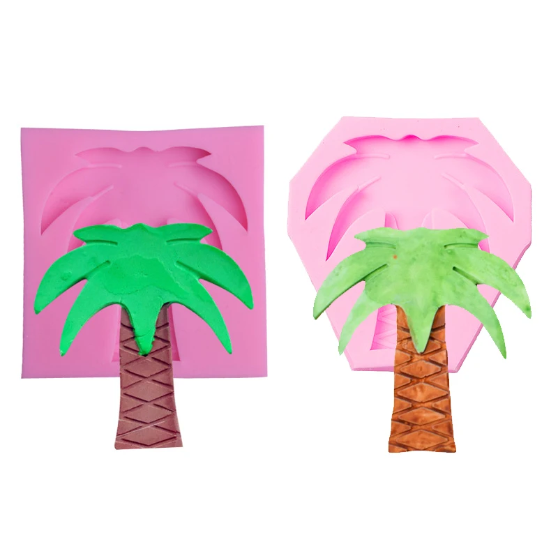 Herramientas de cocina de árbol de coco, molde de silicona para hornear azúcar Fondant de pastelería, accesorios de cocina