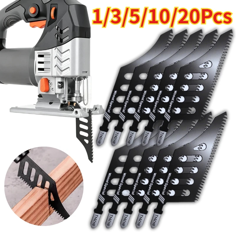 20/1PCS Jigsaw Blades Heavy Duty T-Shank Wood Aluminum Cutting Coarse Teeth Precision Tight Spaces Tools Replaceable Cut Tools