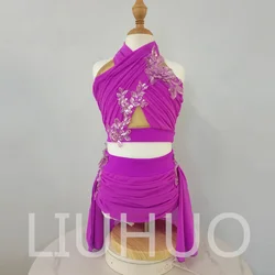 LIUHUO Lyrical Dancing Dress for Performance Color Pole Skirt Factory Customize BD3529