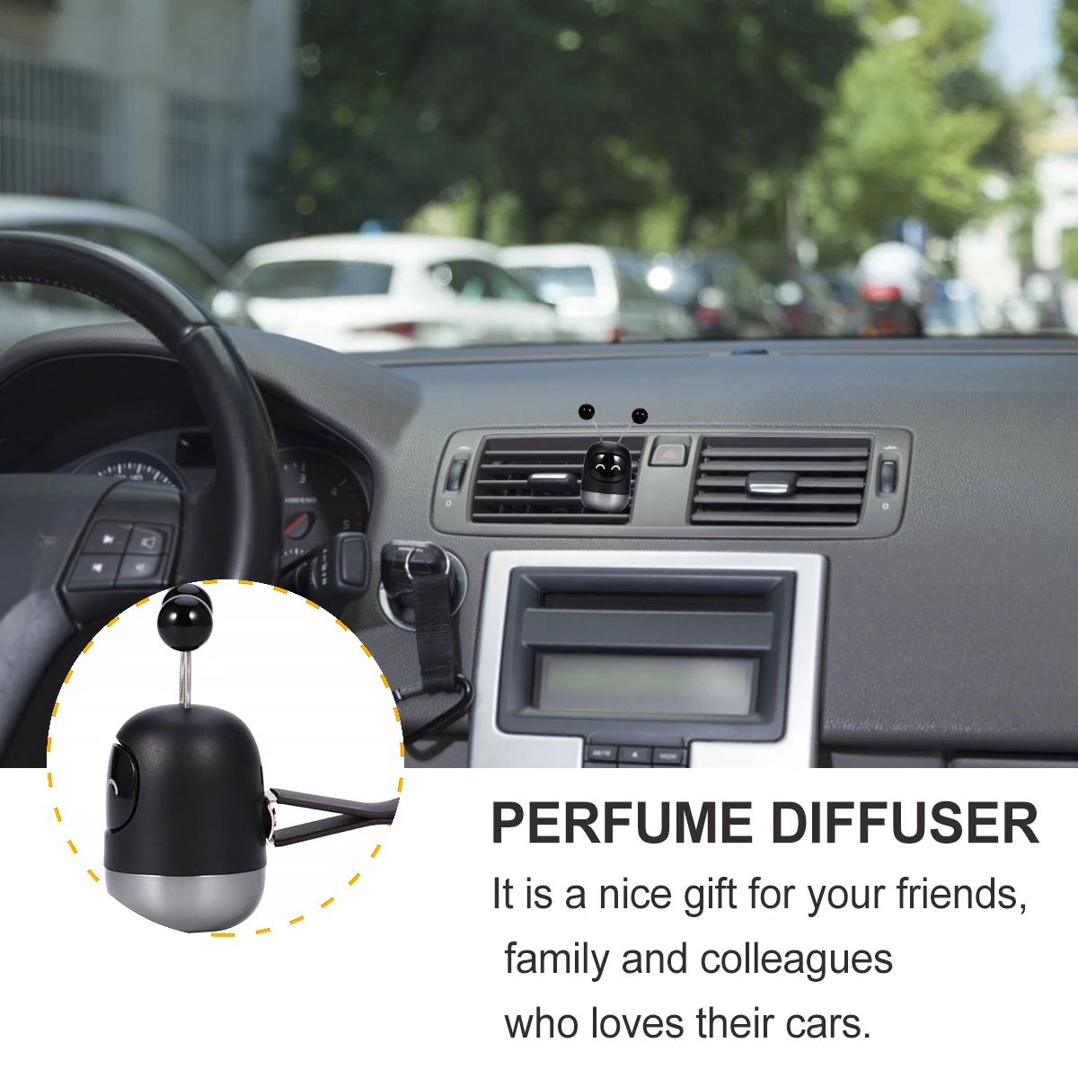 

Aromatherapy Car Vent Diffuser Clip Plastic Alloy Essential Oil Perfume Aroma Holder Fragrance Balm Stress Relief Driving Alert