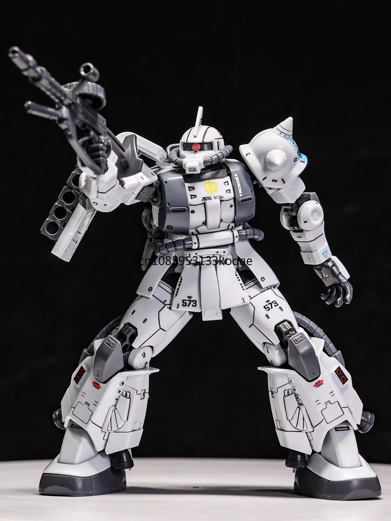 HG Assembly Model Kits, White Wolf MS-06R-1A, Coleção Zaku 2, Action Figures Robot, Kit Modelo de Plástico, Hobby Toys, Presentes, 1: 144