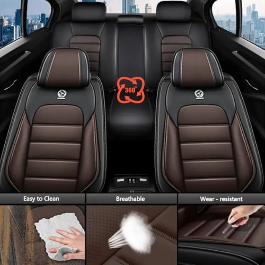 أغطية مقاعد السيارة العالمية لسيارة إنفينيتي Q50 الهجين 20142018 أغطية مقاعد مريحة ومضادة للانزلاق حماية مقعد جلدي مقاوم للماء
