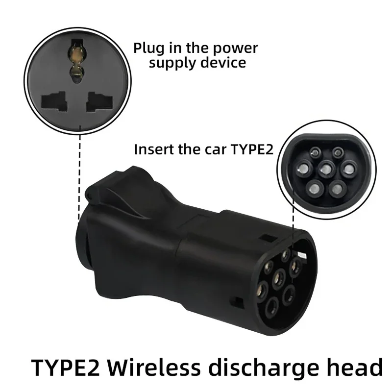 Adaptador de carregador de veículo elétrico plug v2l para mg4 para mg5 descarga 470Ω tipo 2 ferramenta schuko para tomada da ue conector universal