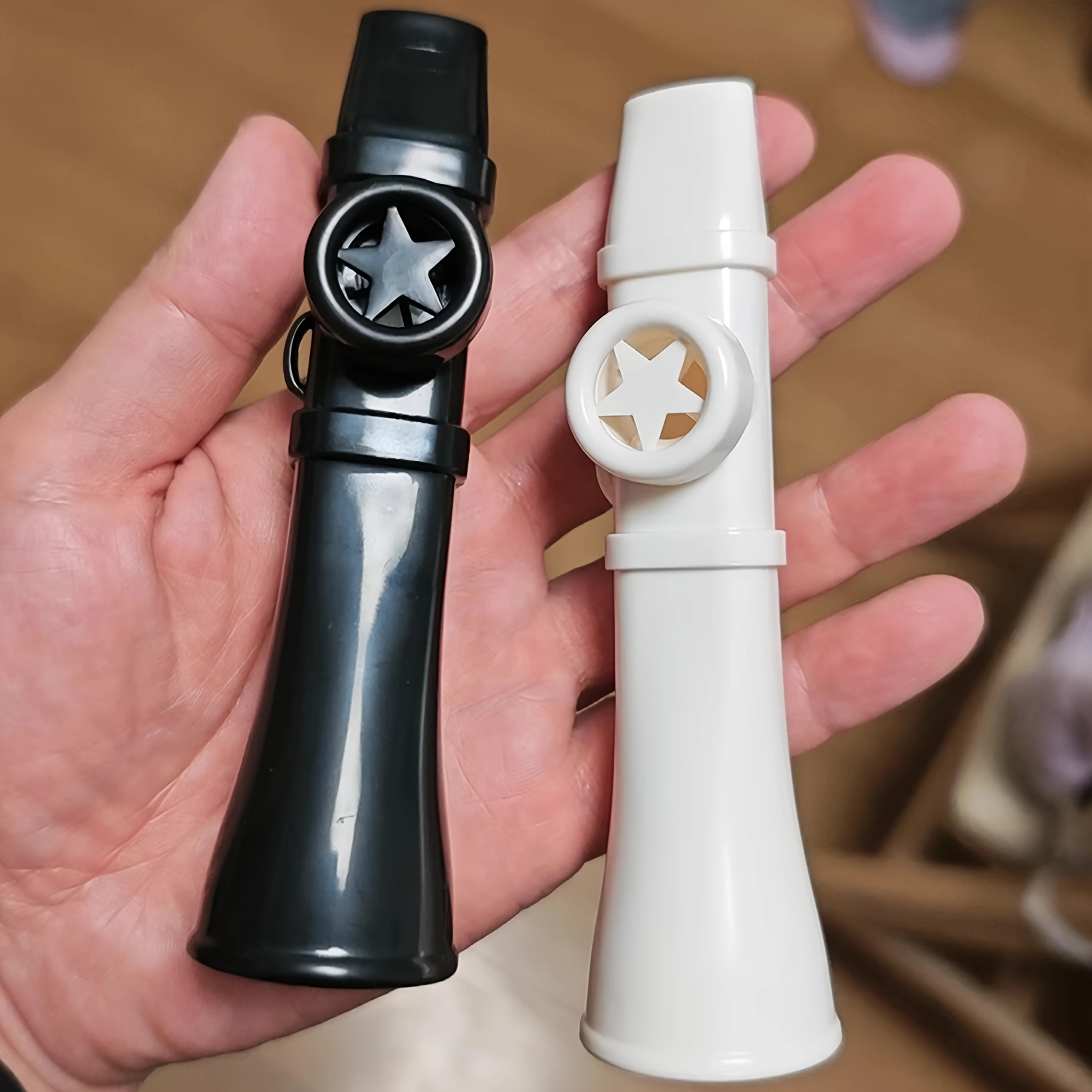 Flauta de Boca Kazoo de 1/2 Piezas, Flauta de Boca Corta para Principiantes, Fácil de Tocar, Improvisación Instantánea, Ideal para Espectáculos, Fiestas, Viajes, Regalos