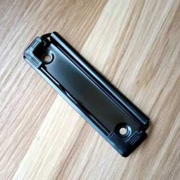 Clips de tablero de Metal negro, abrazaderas de tablero duro montable, Clip con resorte, carpeta de archivos, papelería, 5 piezas, 10cm