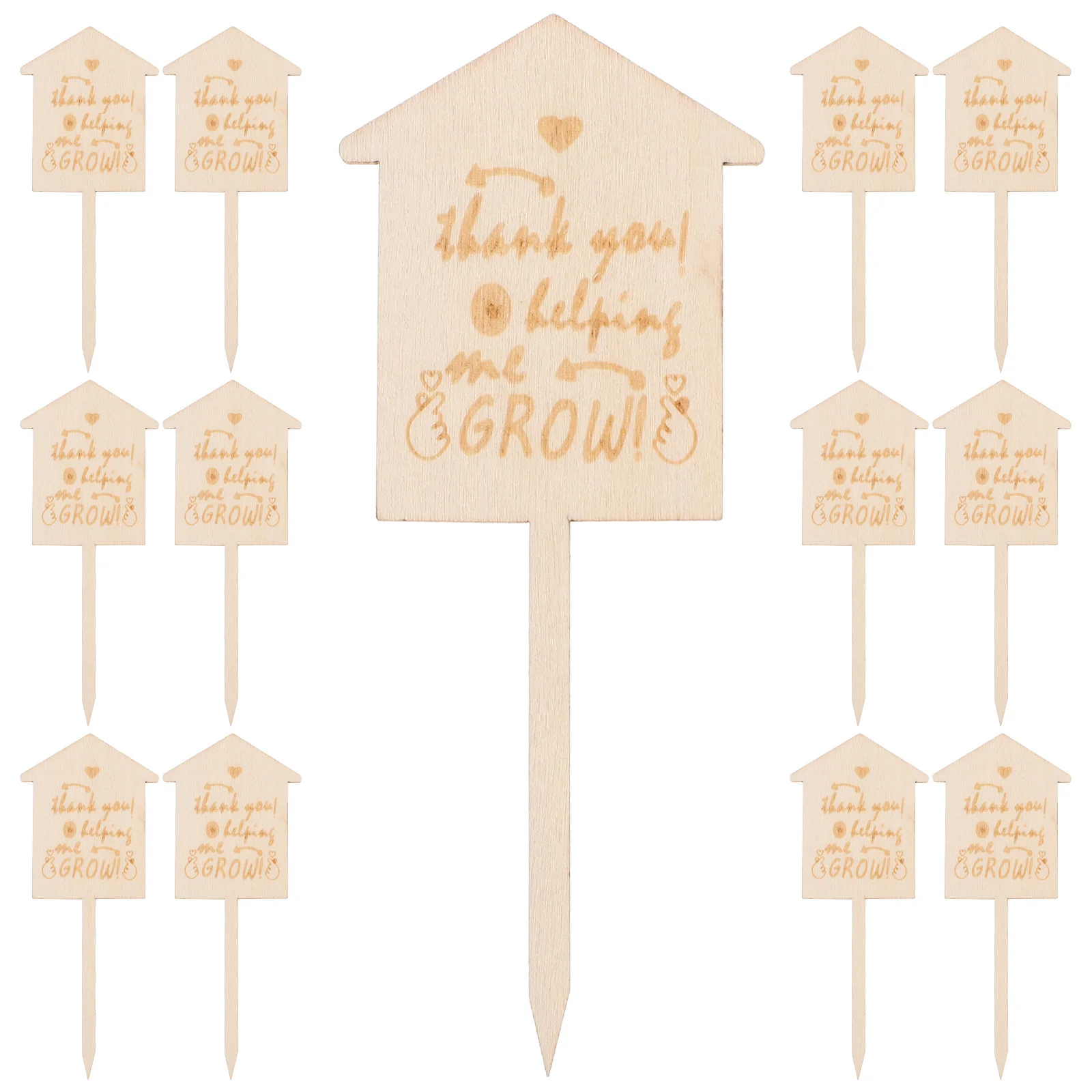 

25Pcs Wooden Plant Labels Reusable Garden Markers Writable Bamboo Stakes for Herbs Flowers Succulents Indoor Potted