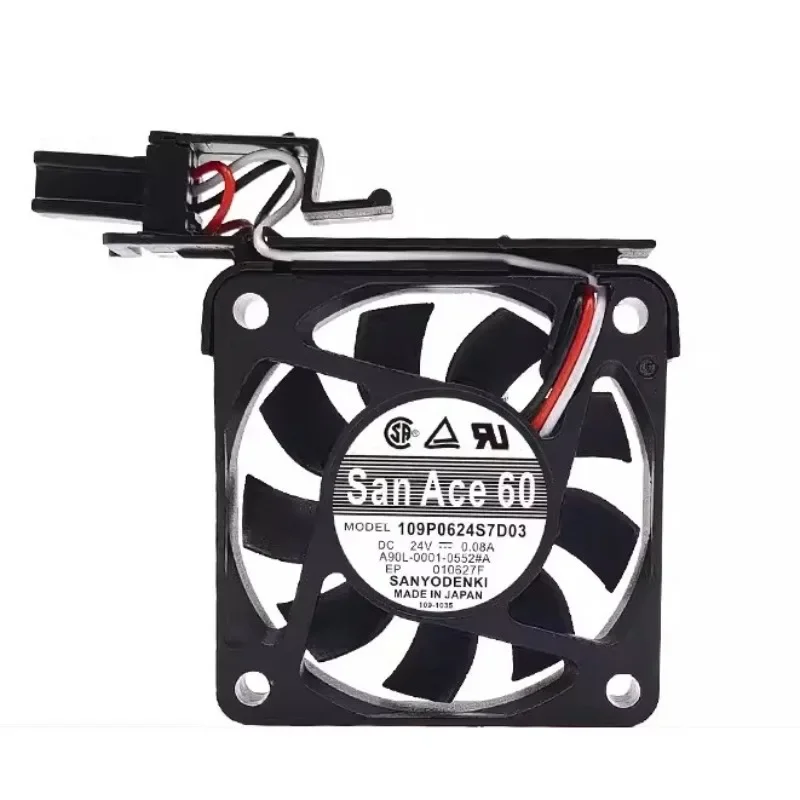 

New Cooler Fan For SanAce60 Fanuc Fan 109P0624S7D03 24V 0.08A A90L-0001-0552 # A 6cm 60*60*15MM