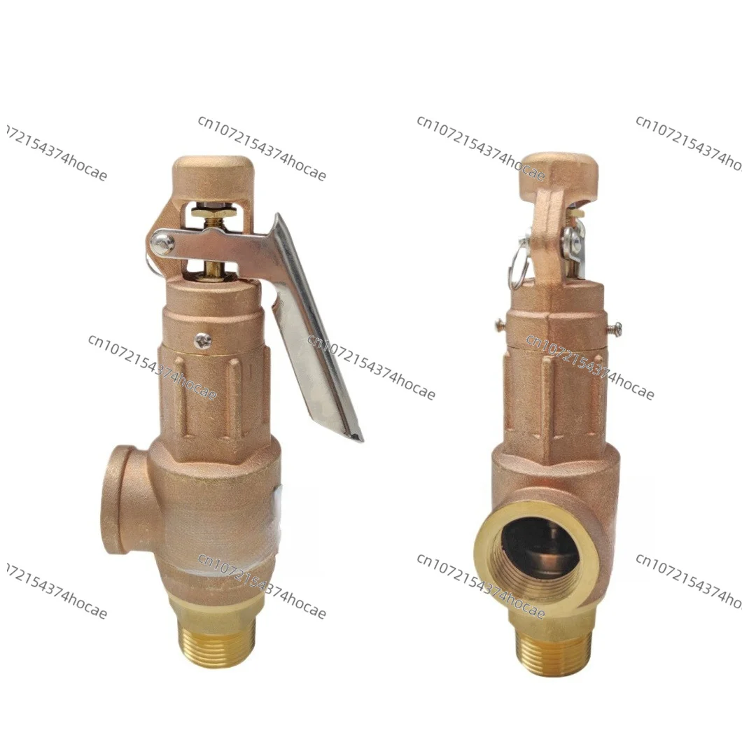 Brass Steam Boiler Safety Relief Valve High Pressure Threaded Spring Loaded Safety Relief Valve with Lever