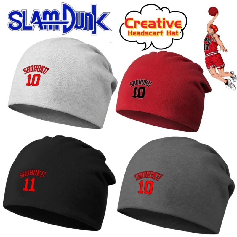 Slam Dunk Sakuragi Hanamichi Haruko Akagi Rukawa Kaede Anime Two-Dimensional Beanie Sports Comfortable and Warm Headscarf Hat