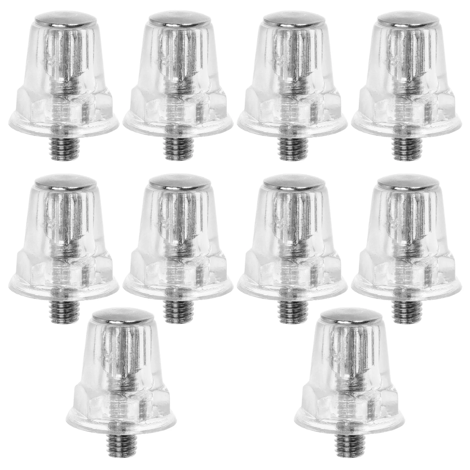 

10pcs Soccer Cleat Studs Aluminum Transparent M5 Threads 13mm Compatible Track Shoes Nails Outdoor Sports Supply