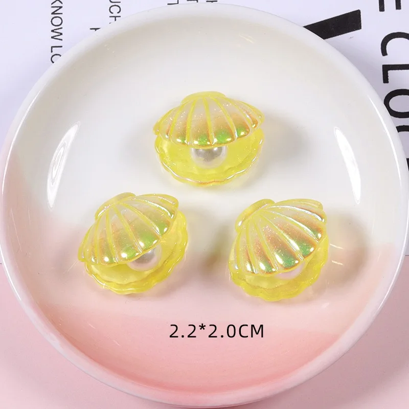 10 Pcs New Mini Kawaii Lovely Pearly Shells Resin Cabochons Scrapbook Diy Party Hairpin Accessories Decorate Craft J65