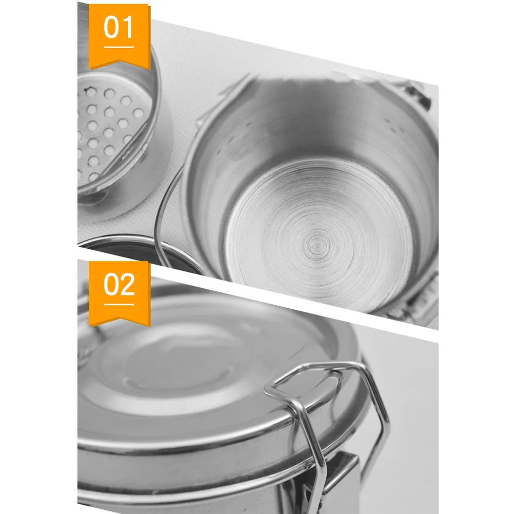 Stainless Steel Painting Brush Washing Bucket Portable Cover Suitable for Outdoor Travel Art Class Watercolor Washer view 5