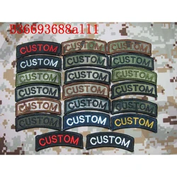 Embroidery Patch Arc Custom Name Tape Text Brand Morale Tactics Military