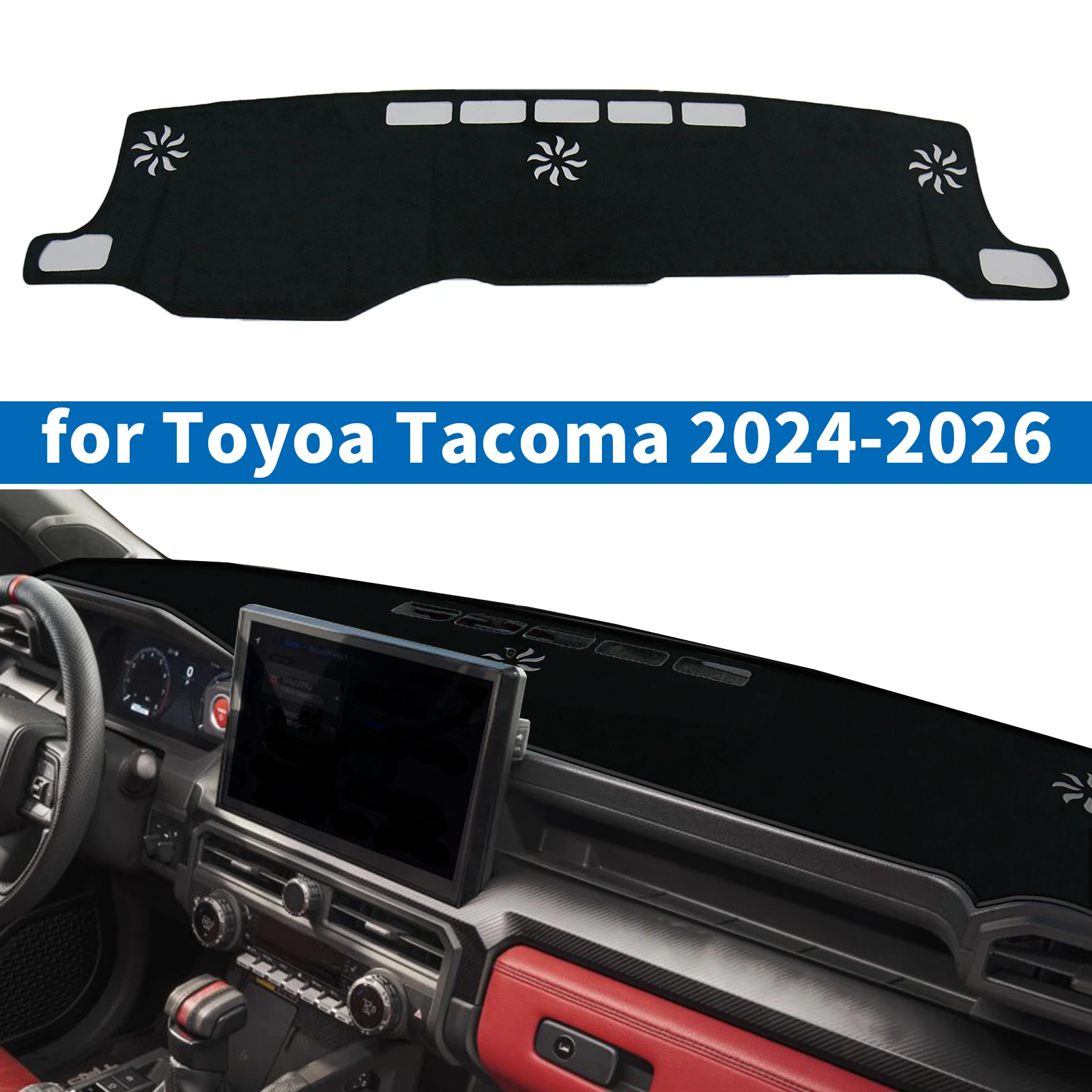 

Car Dashboard Mat Fit for Toyota Tacoma 2024 2025 2026 Sunshade Protective Carpet Dash Mat Dashmat