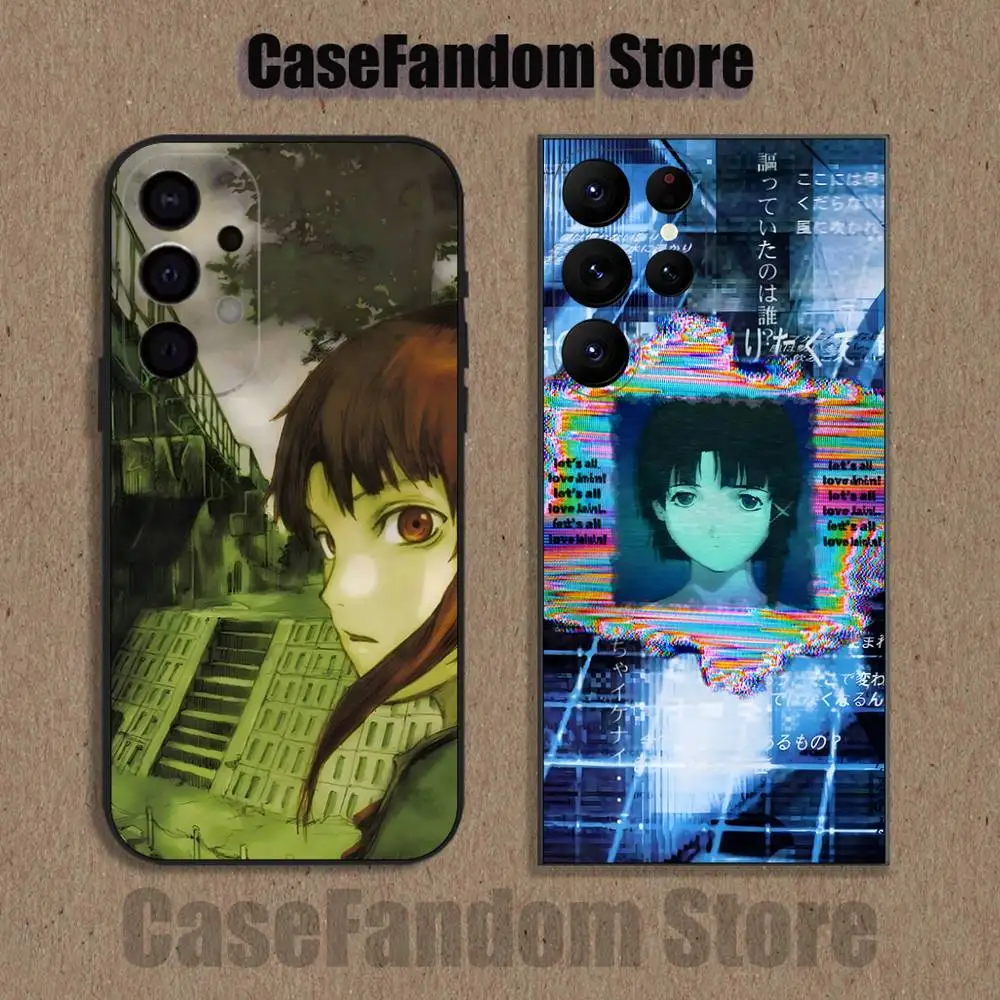 

E-Experiments L-LainS For Samsung S26,S25,S24,Ultra,S20,S30,Plus,S22,S23,Ultra,Plus,5G Soft TPU Cover Phone Case