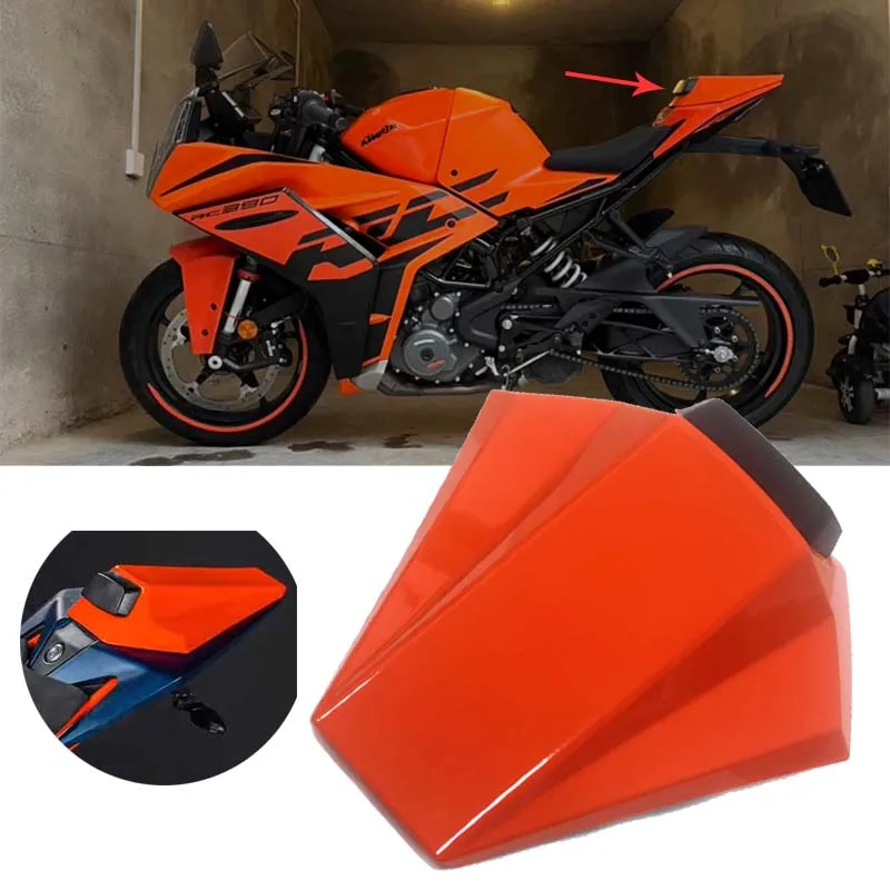 

2023 RC390 Passenger Pillion Seat Cover Solo Tail Fairing Cowl Fit For RC 390 2022-2023 Rear Pad Covers Motorcycle Accessories