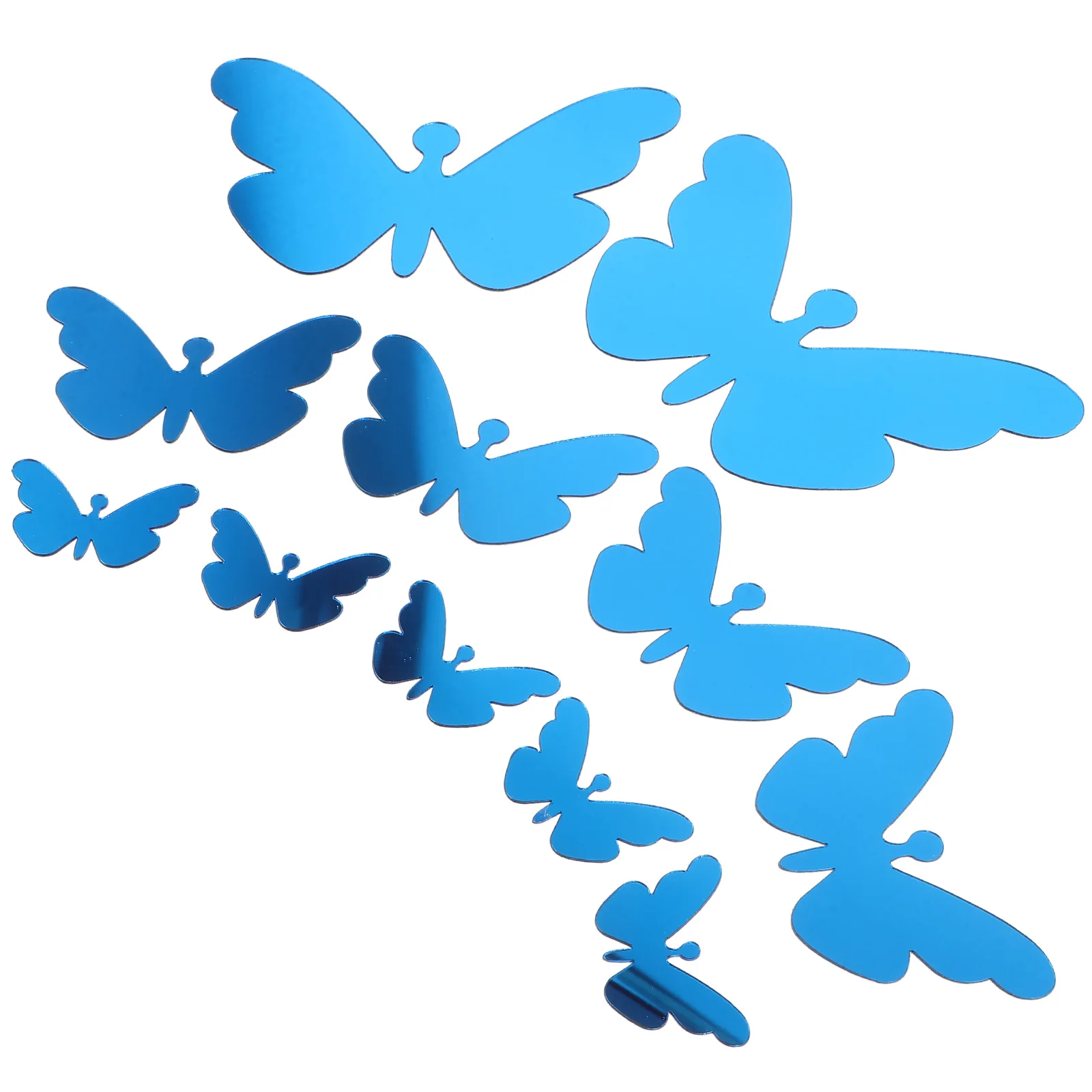 

35pcs Mirror Wall Stickers Butterfly Decor Blue Baby Girl Bedroom Garden Party Seasonal Holiday Mural Wallpaper
