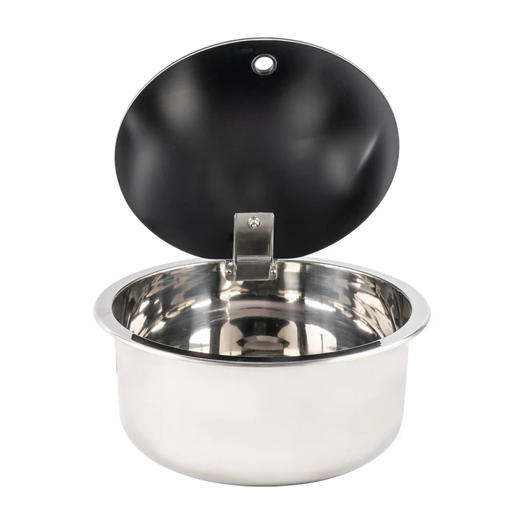 Stainless Steel Round Single Bowl RV Kitchen Sink, Silver 18 10 Grade, for Camper Van Trailer Motorhome Marine