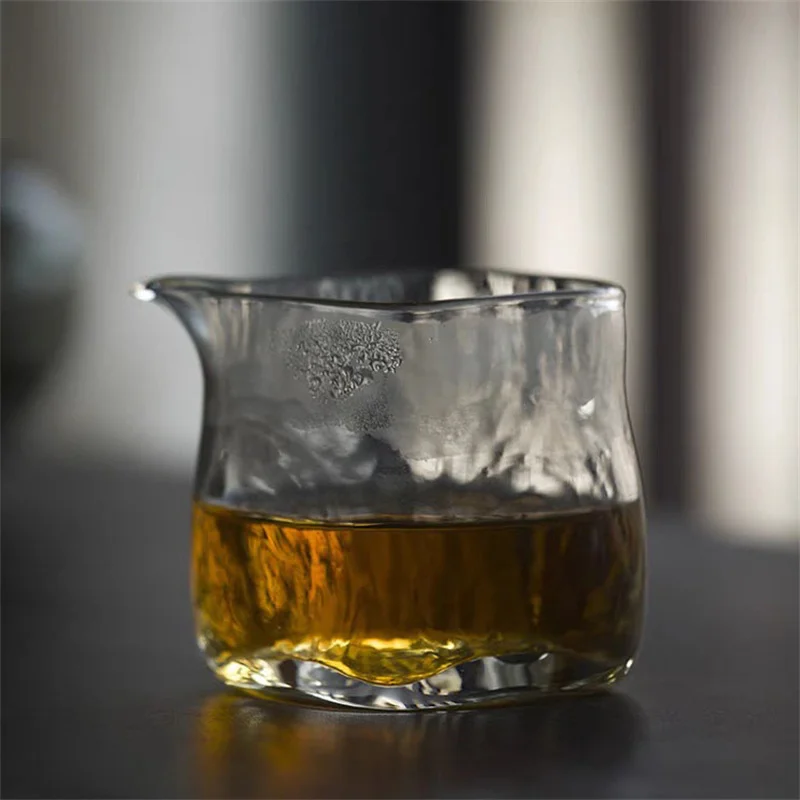 180ml รูปแบบค้อนสแควร์แก้ว Fair ถ้วยชาเหยือกชาชาถ้วย Chahai Kung Fu ชุดชา Divider กาแฟหม้อ