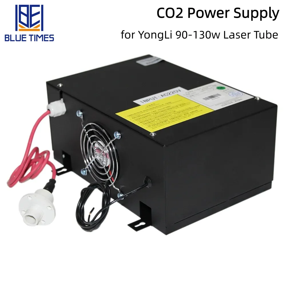 Bluetimes CO2-Laser-Netzteil für 90–130 W YongLi-Laserröhre, Ausgangsspannung 35 kV, maximaler Strom 28 mA, Größe 270 x 180 x 80 mm