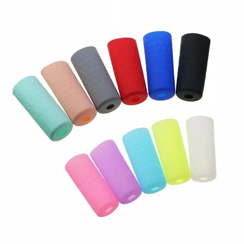 Silicone Protective Cup Cover Straight Cylinder Thermos Cup Non Slip Glass Water Baby Bottle Anti Scalding And Heat Insulation