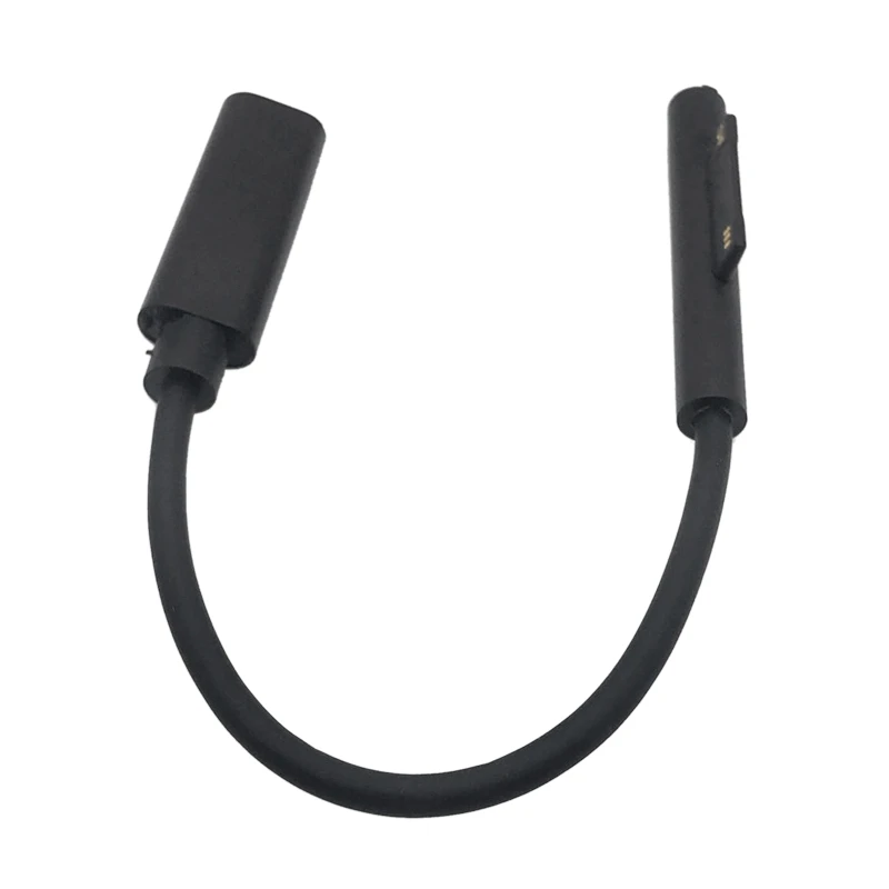 Cabo conector de carregador para micro soft surface pro 7/6/5/4/3, cabo de carregamento para laptop tipo c usb 3.1 pd adaptador de alimentação 15cm